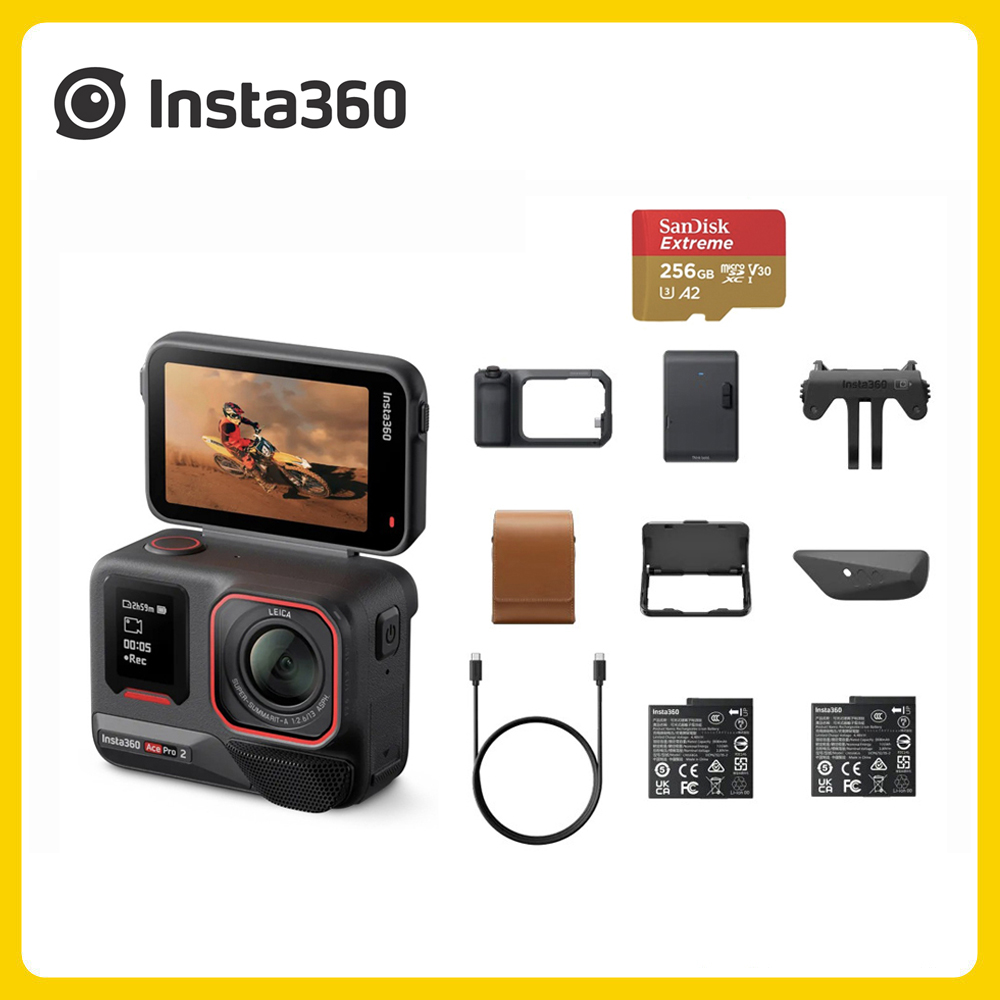 Insta360 Ace Pro 2 翻轉螢幕運動相機 閃印套裝 (先創公司貨)