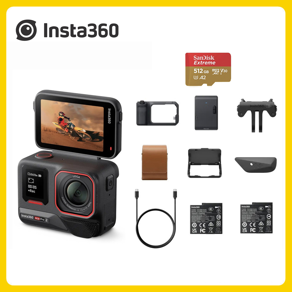 Insta360 Ace Pro 2 翻轉螢幕運動相機 閃印套裝 (先創公司貨)