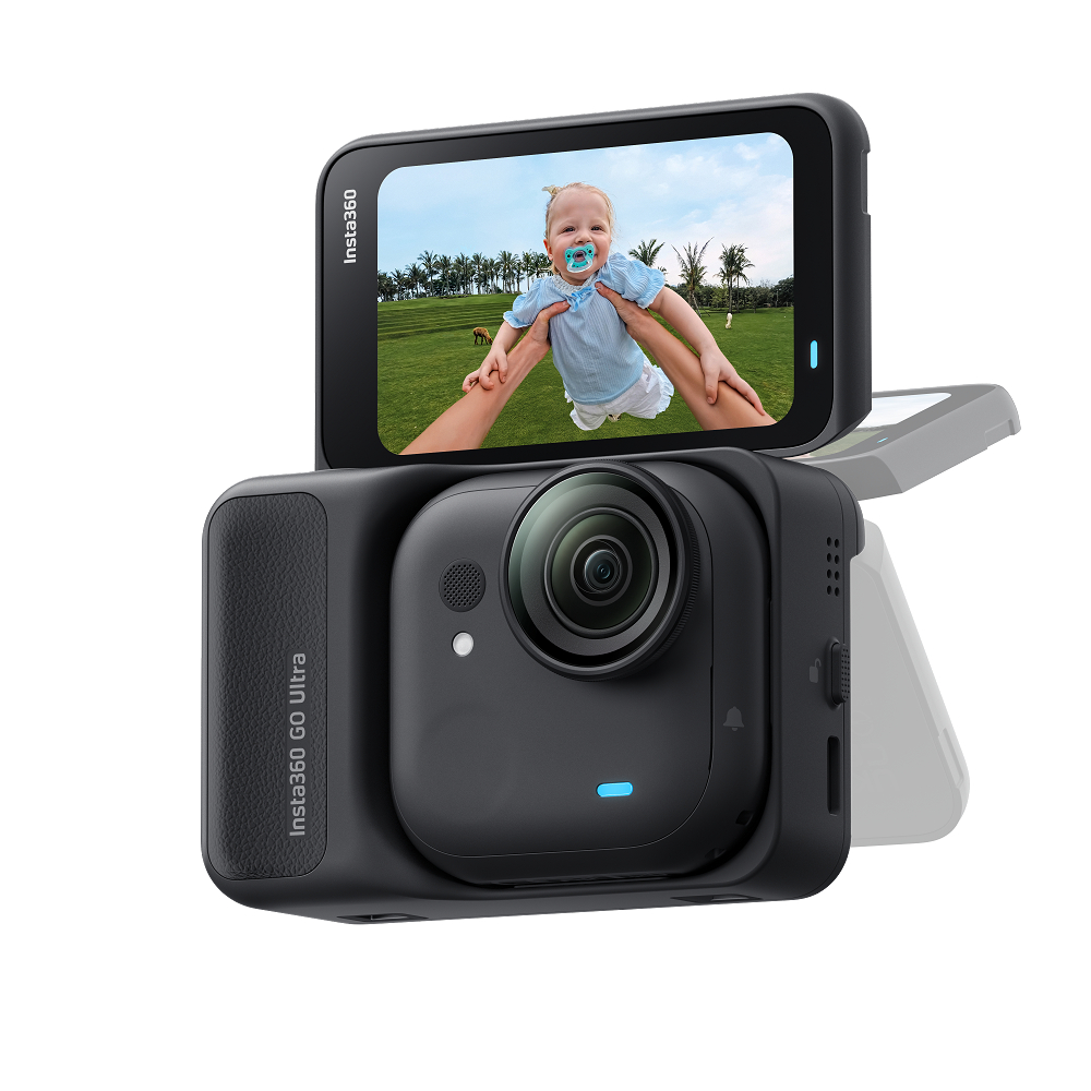 Insta360 GO Ultra 是一款高畫質 4K 360 度攝影機，內建鋰電池與可觸控螢幕，支援 microSD 儲存，輕巧便攜，適合行動拍攝與創意紀錄。提供 200 分鐘錄影時間，並具備 12 個月保固，符合 NCC 與 BSMI 認證。