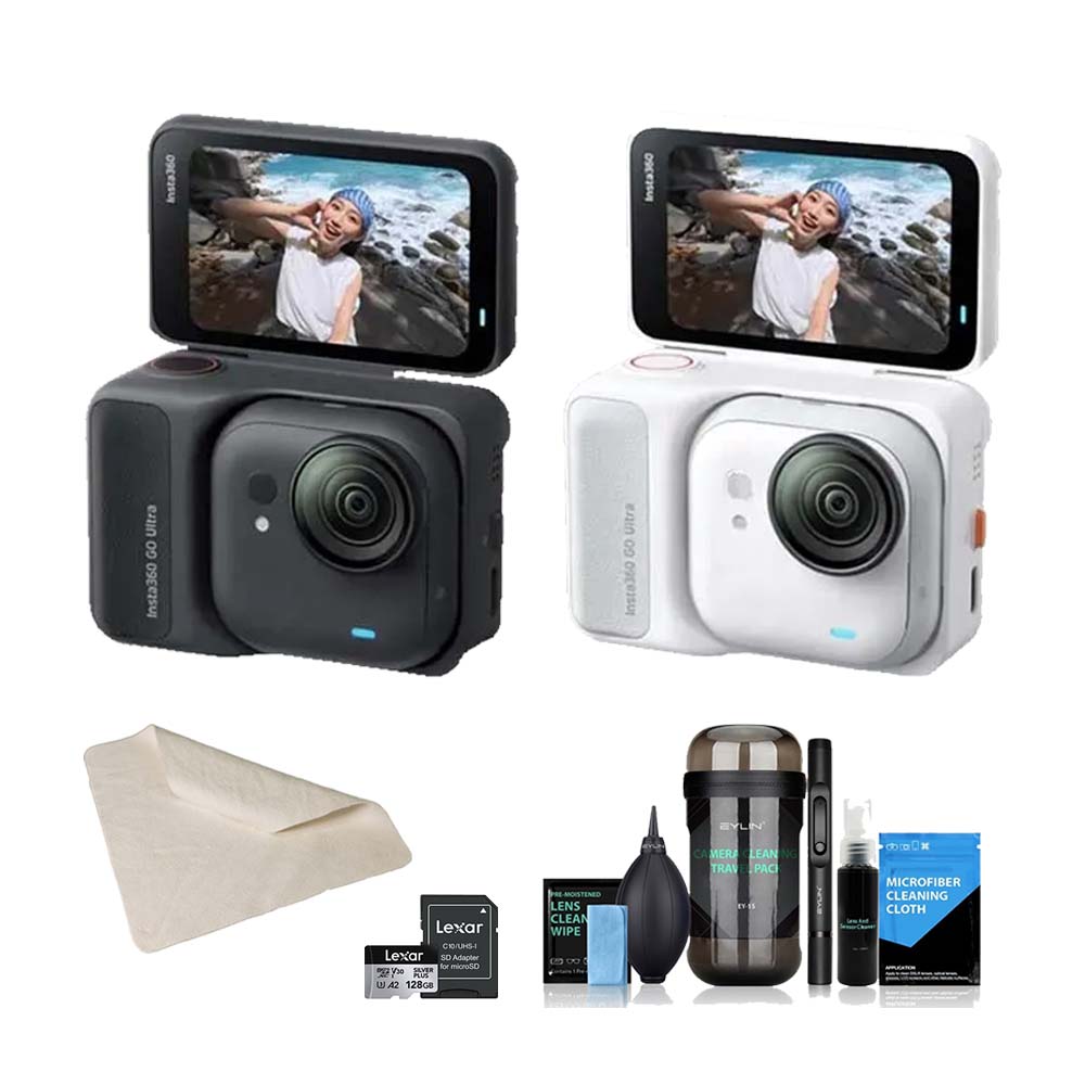 Insta360 GO Ultra 標準套裝+128G記憶卡+膠囊清潔組+麂皮布 (公司貨)