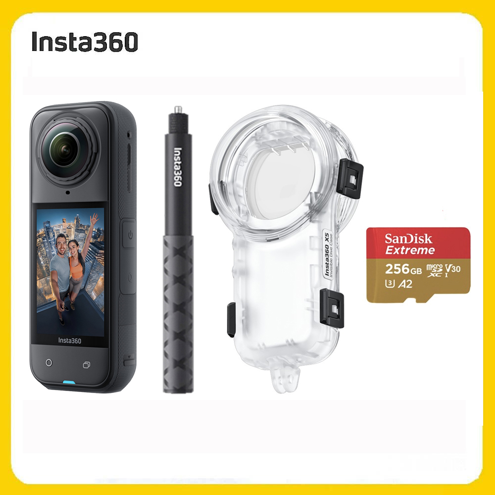 Insta360 X5 8K全景運動相機 標準版 潛水殼自拍棒組 (先創公司貨)