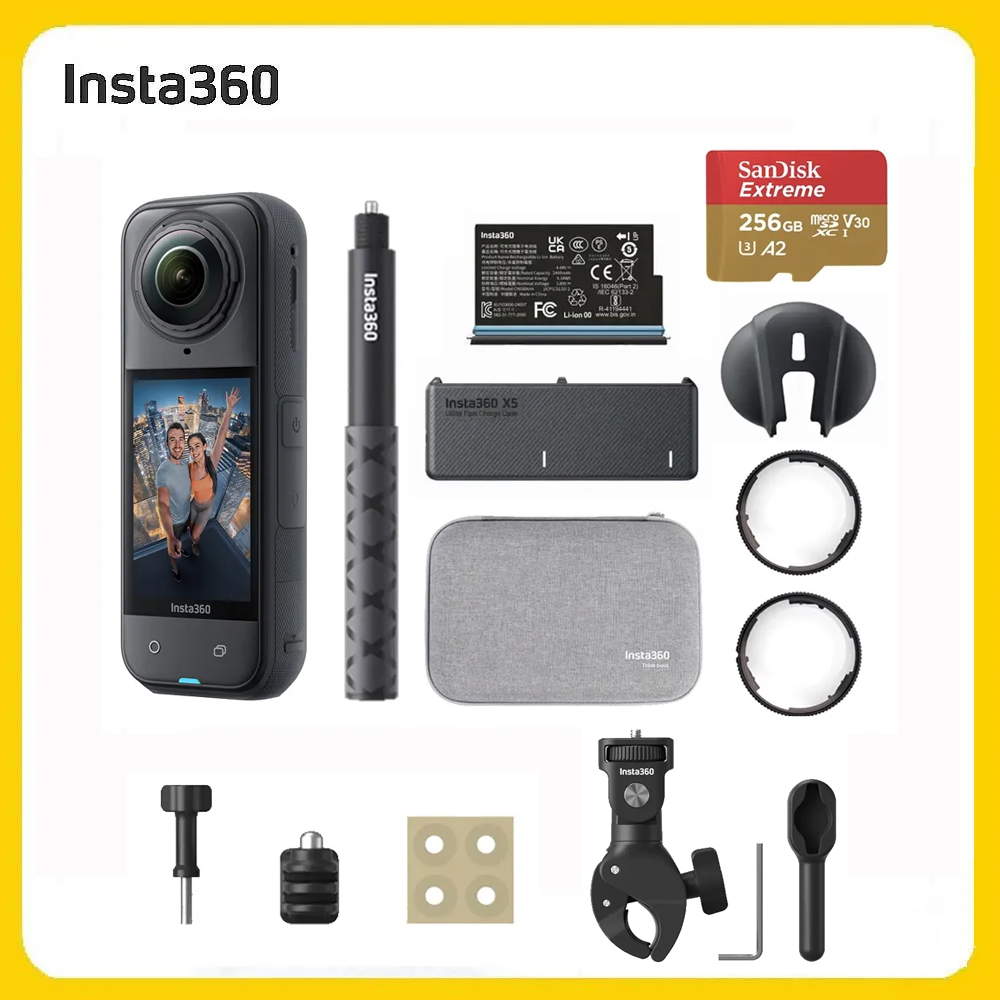 Insta360 X5 8K全景運動相機 萬能套裝 重型夾具組 (先創公司貨)