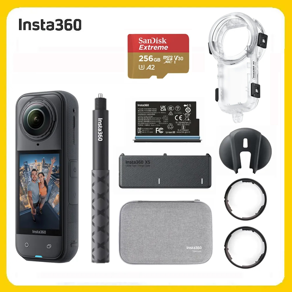 Insta360 X5 8K全景運動相機 萬能套裝 隱形潛水殼組 (先創公司貨)