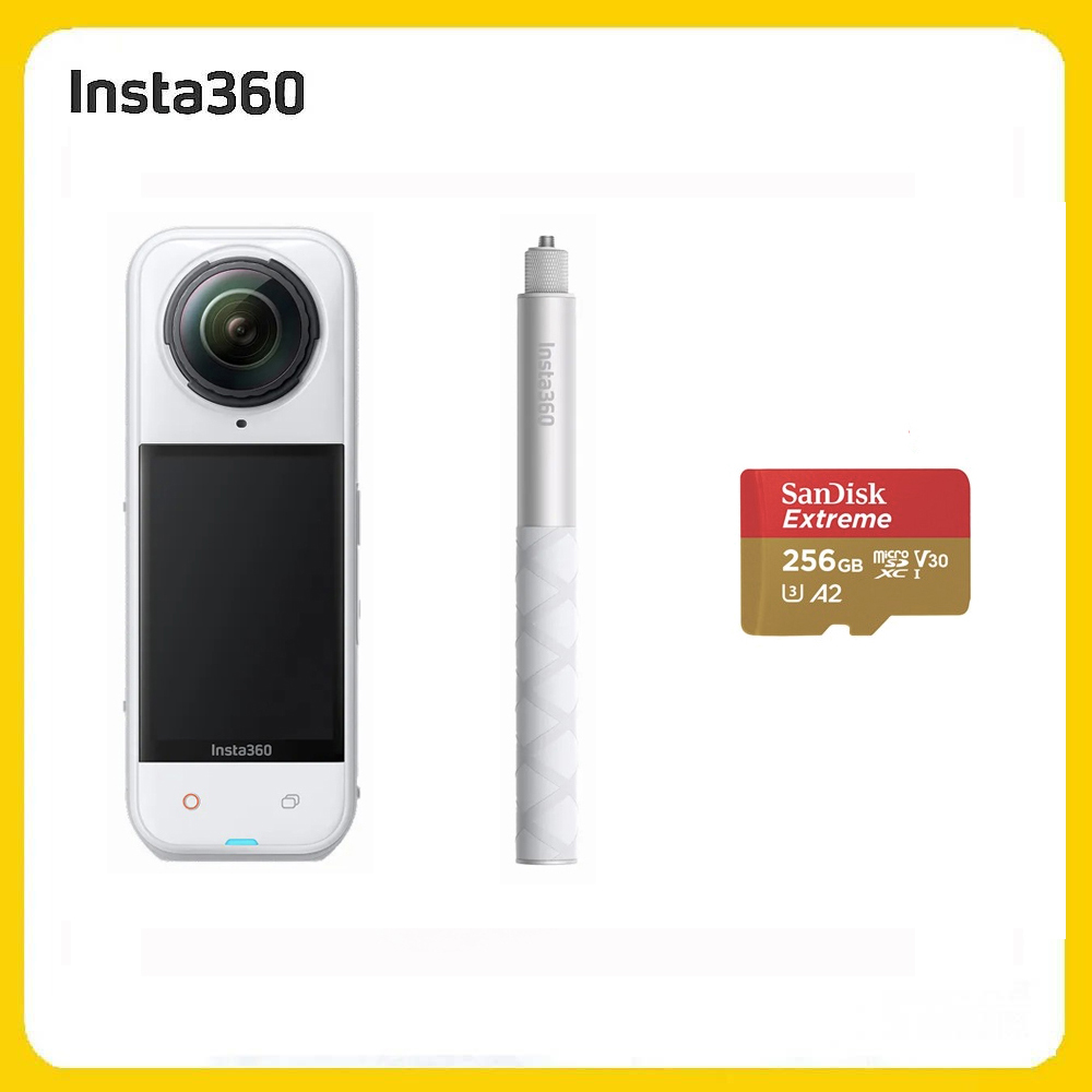Insta360 X5 8K全景運動相機 標準版 人氣套裝組-皓月白(先創公司貨)
