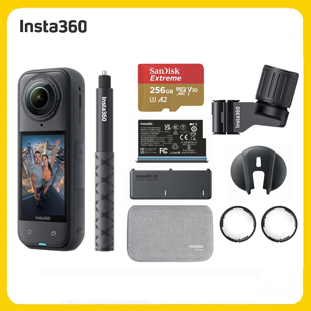 Insta360 X5 8K全景運動相機 萬能套裝 滑雪杆支架組 (先創公司貨)