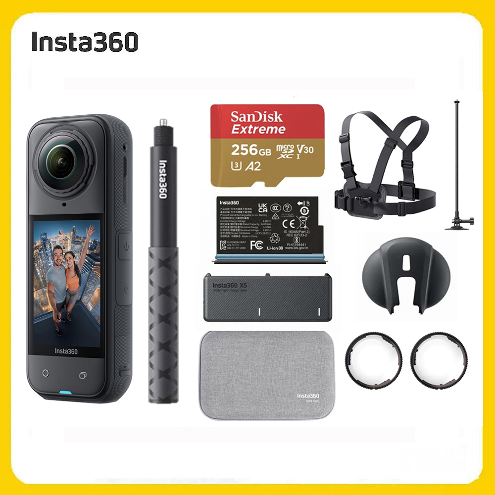 Insta360 X5 8K全景運動相機 萬能套裝 滑雪套組 (先創公司貨)