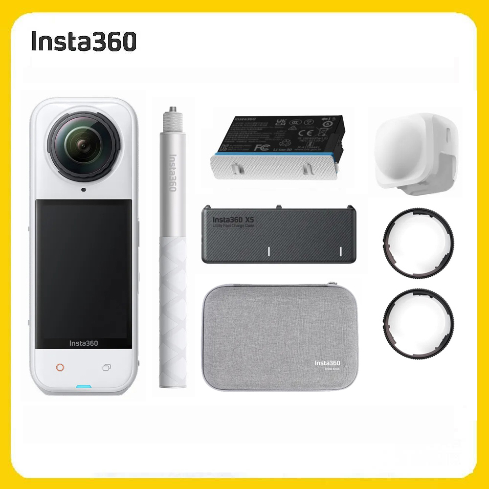 Insta360 X5 8K全景運動相機 萬能套裝 皓月白 (先創公司貨)