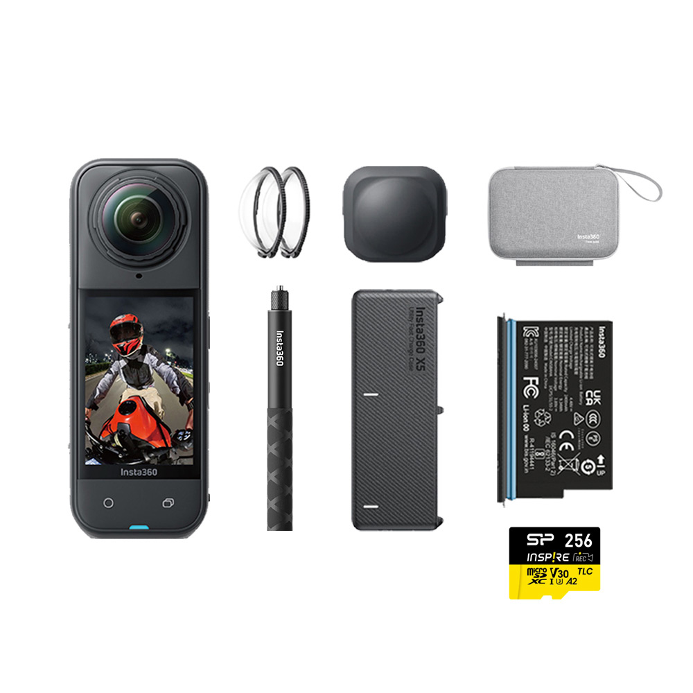 Insta360 X5 8K全景運動相機 萬能套組+256G記憶卡