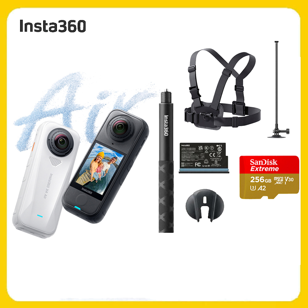 Insta360 X4 Air 8K全景運動相機 256G入門套裝-滑雪套裝組 (先創公司貨)