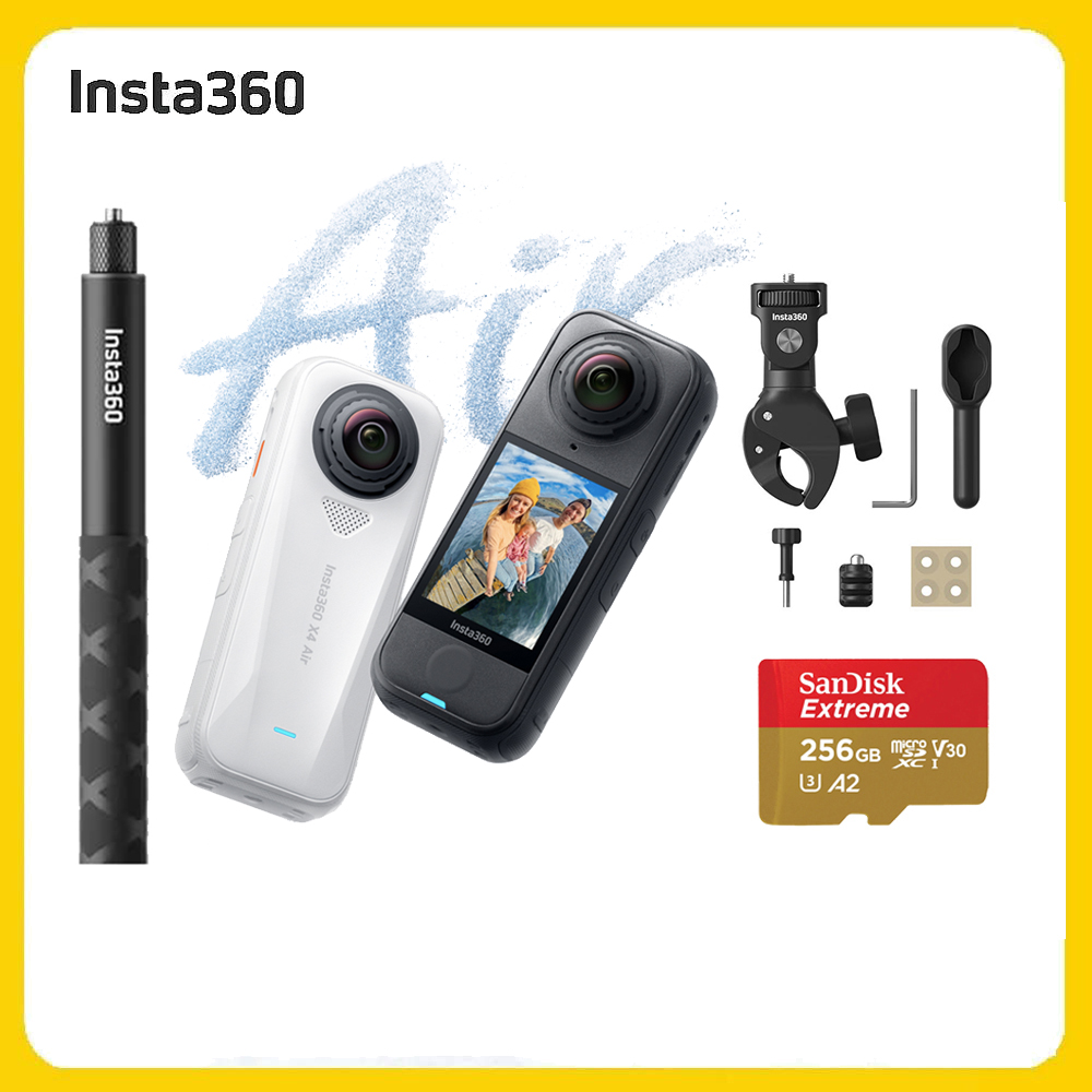 Insta360 X4 Air 8K全景運動相機 256G標準套裝-重型夾具自拍棒組 (先創公司貨)