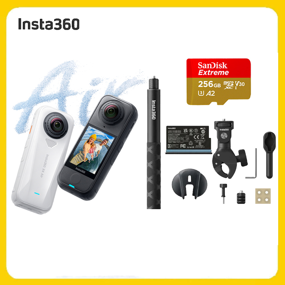 Insta360 X4 Air 8K全景運動相機 256G入門套裝-重型夾具組 (先創公司貨)