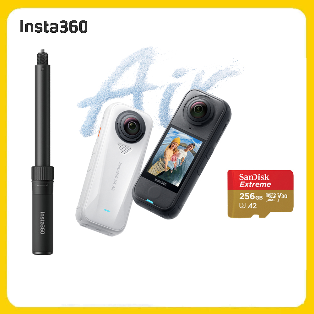 Insta360 X4 Air 8K全景運動相機 256G標準套裝-子彈時間自拍棒2.0組 (先創公司貨)