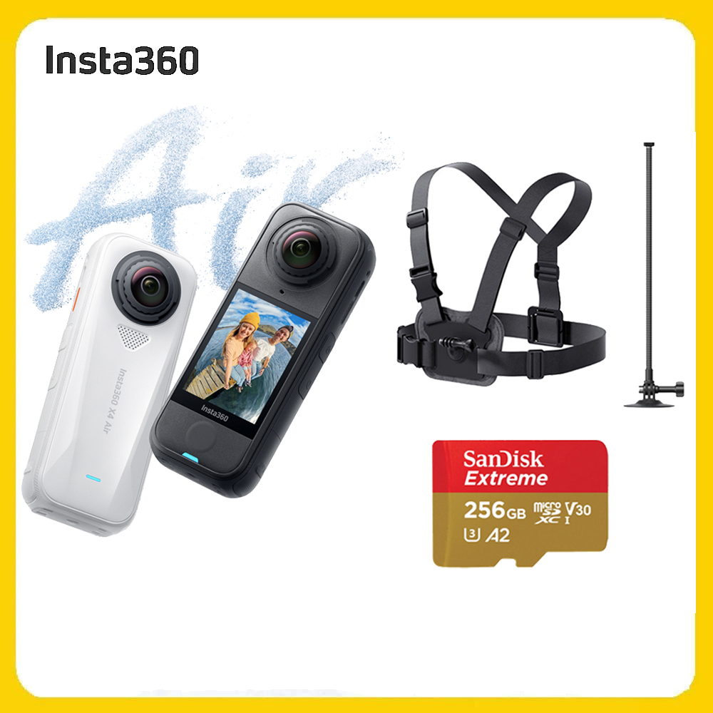 Insta360 X4 Air 8K全景運動相機 256G標準套裝-滑雪套裝組 (先創公司貨)