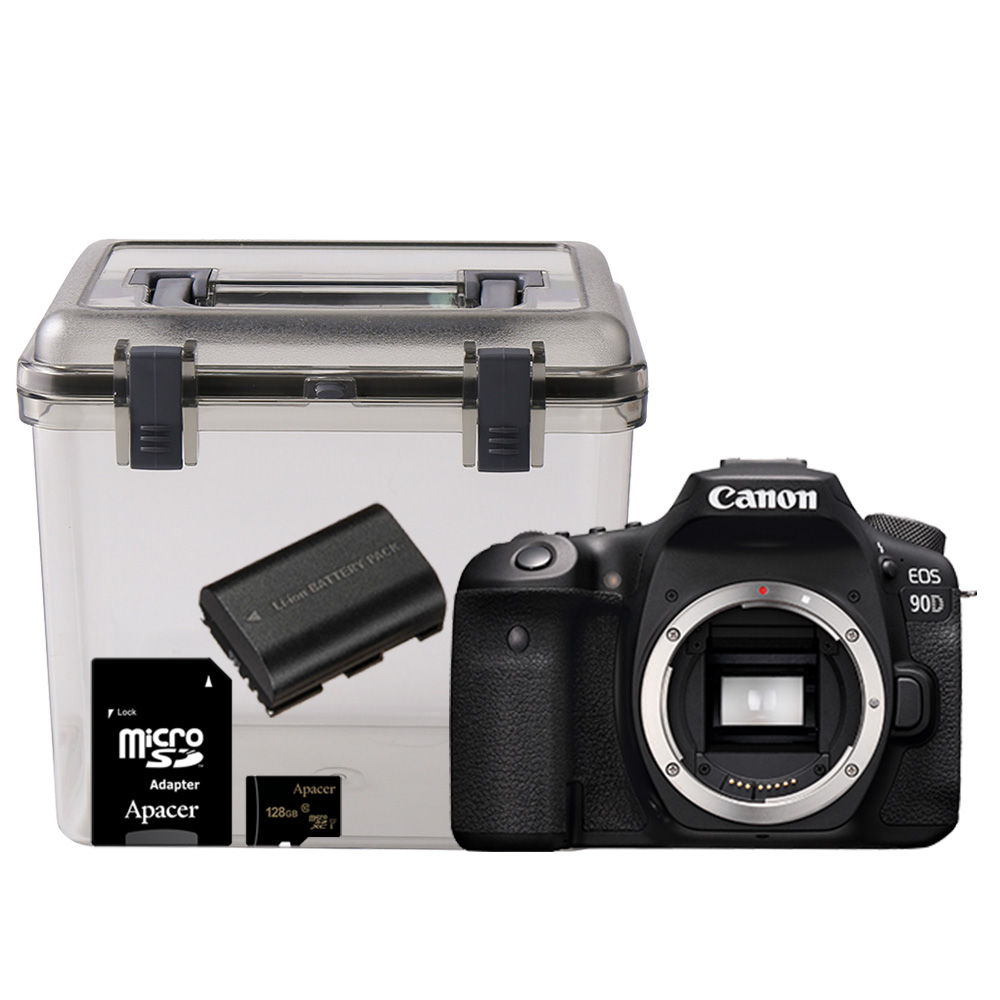 Canon EOS 90D 單機身+A-2218防潮盒+128G記憶卡+LP-E6副廠電池 (公司貨)