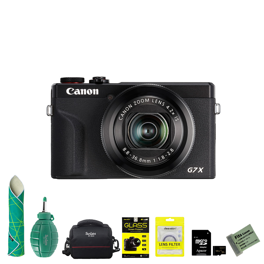 Canon G7X Mark III 數位相機 黑色 超值組 (公司貨)