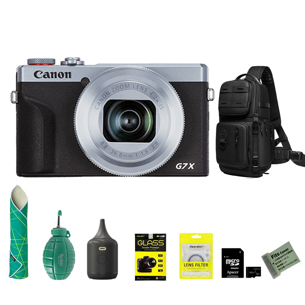 Canon 佳能 PowerShot G7X Mark III 數位相機 銀色 G7XM3 超值組 (公司貨)