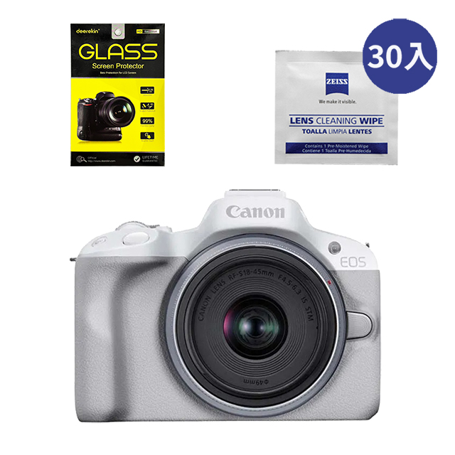Canon 佳能 EOS R50 + RF-S18-45mm 白色單鏡組(公司貨)