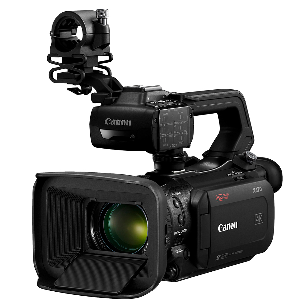 Canon XA70 4K廣播級數位攝影機 1吋 4K30P 15x 五軸防手震 HDMI (公司貨)