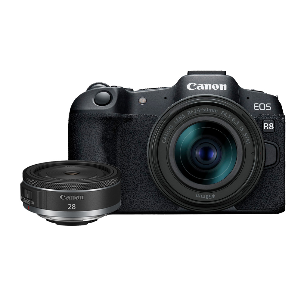Canon EOS R8 + RF 24-50mm+RF 28mm 雙鏡組 公司貨
