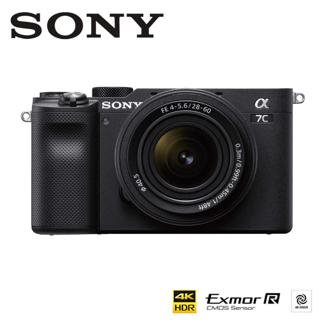 SONY 全片幅數位單眼相機ILCE-7CL 28-60mm 變焦鏡組 (公司貨) 黑色