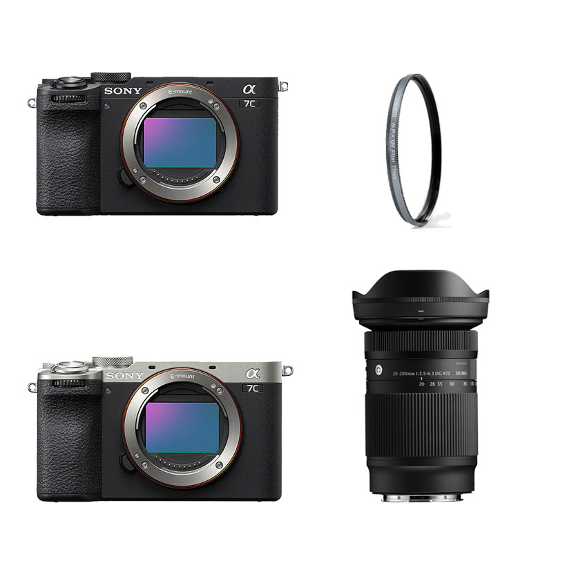 SONY 索尼 ILCE-7CM2 A7C II +  SIGMA 20-200mm F3.5-6.3 DG FOR E MOUNT + STC 高細節保護鏡 72mm (公司貨)