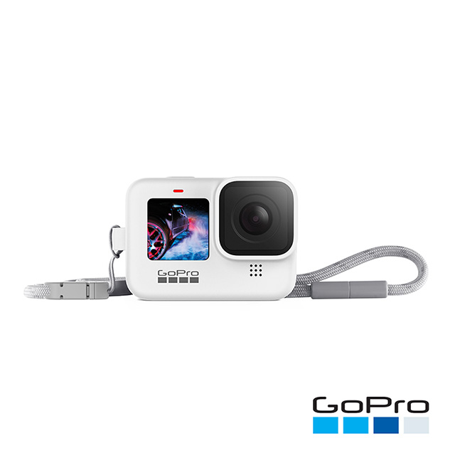 GoPro-HERO9 Black專用矽膠護套+繫繩-白色ADSST-002(公司貨)