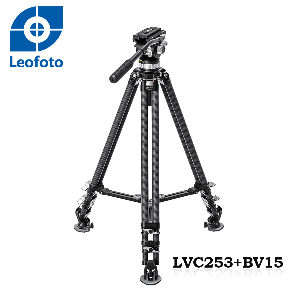 Leofoto徠圖 LVC253C+BV15碳纖維3節三腳架含油壓雲台