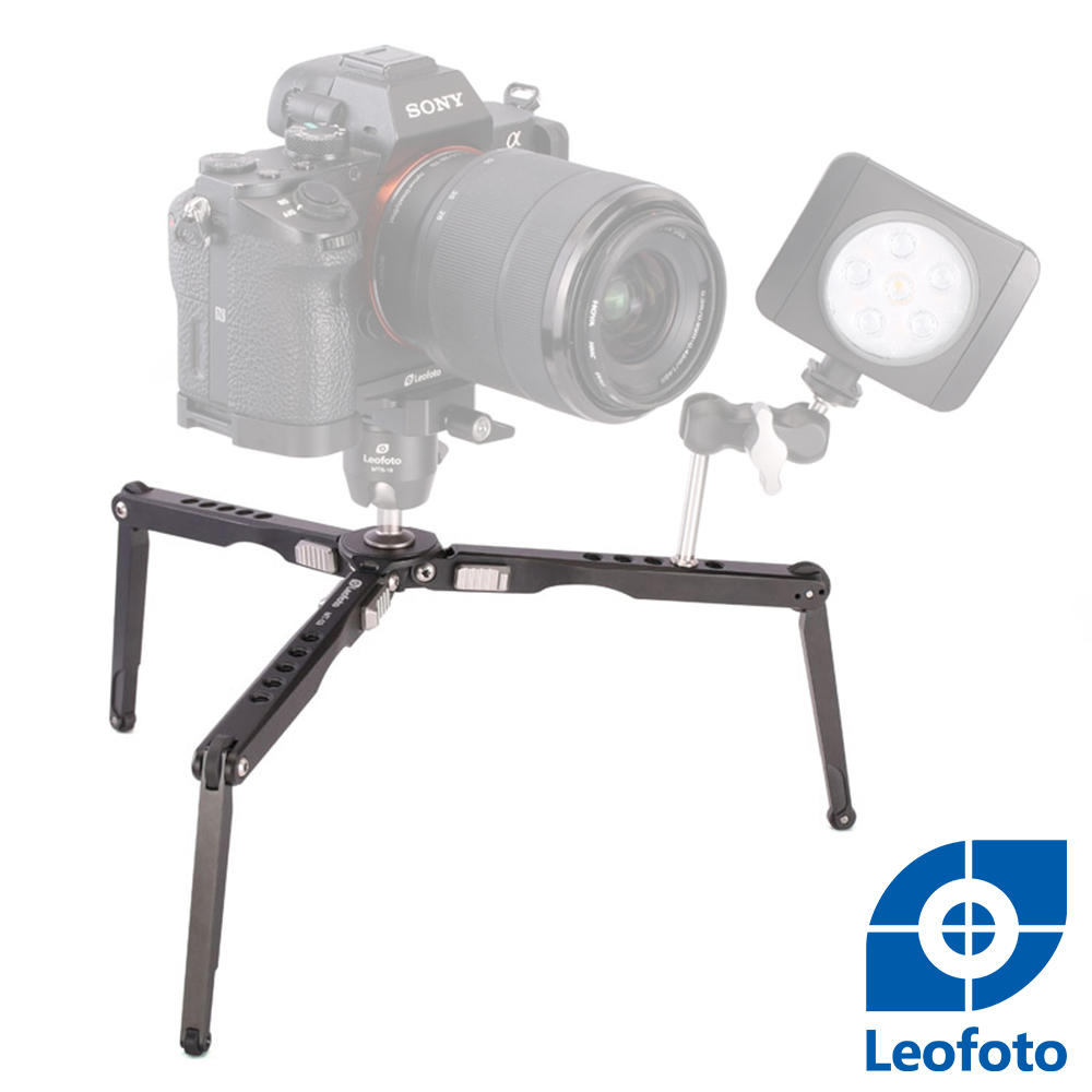 Leofoto 徠圖 MT-03鋁合金蜘蛛桌面迷你兩節三檔攝影三腳架