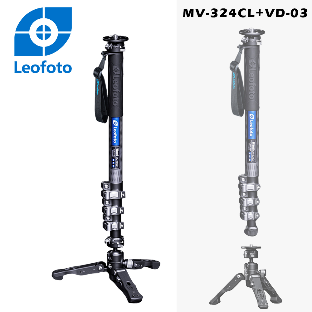 Leofoto徠圖 MV-324CL+VD-03魔杖系列碳纖維單腳架