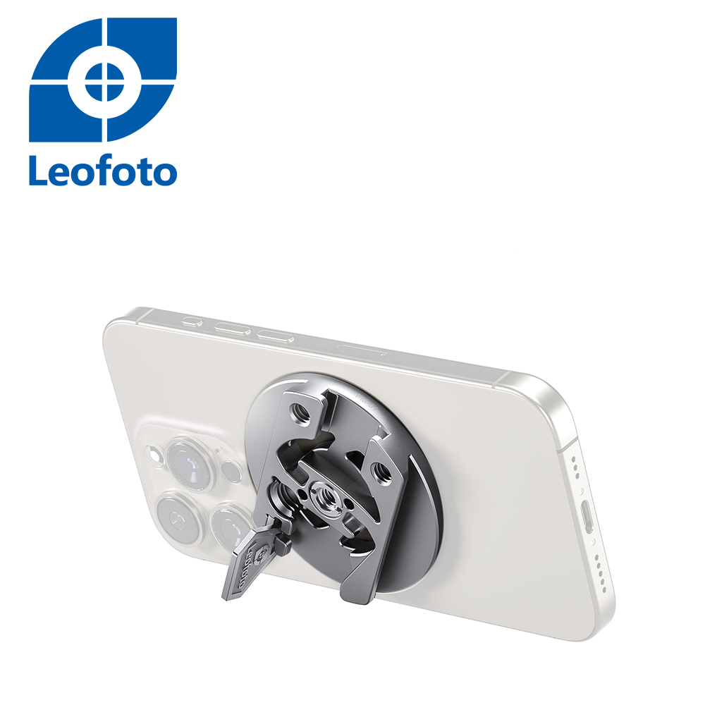 Leofoto徠圖 PM-01磁吸MagSafe手機底座夾座 1/4螺絲/阿萊定位/阿卡標準/燕尾槽