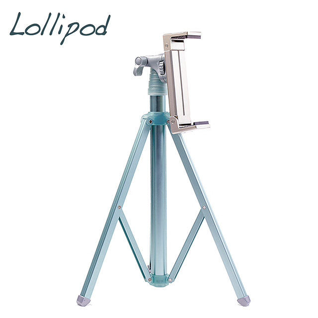 Lollipod自拍樂三腳架附平板夾具-冰河藍 第三代