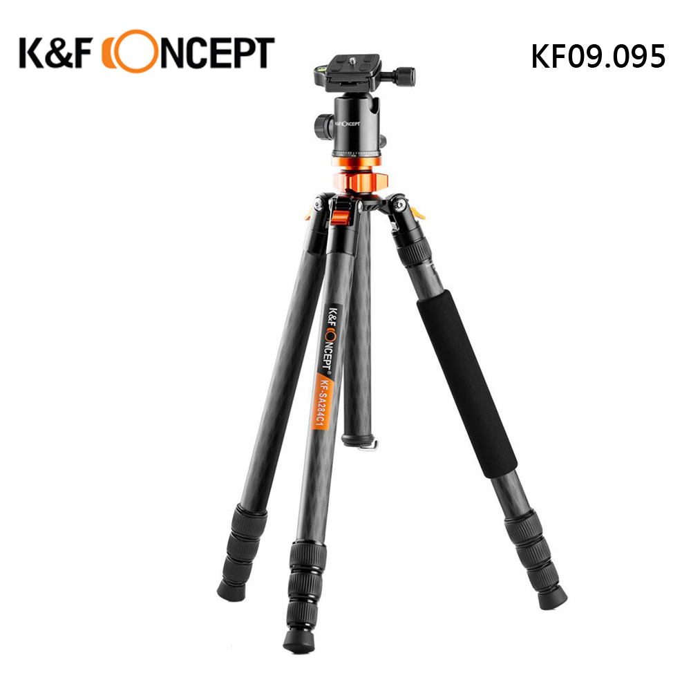 K&F Concept SA284C1 快速者 28mm 4節碳纖維三腳架 球型雲台 KF09.095