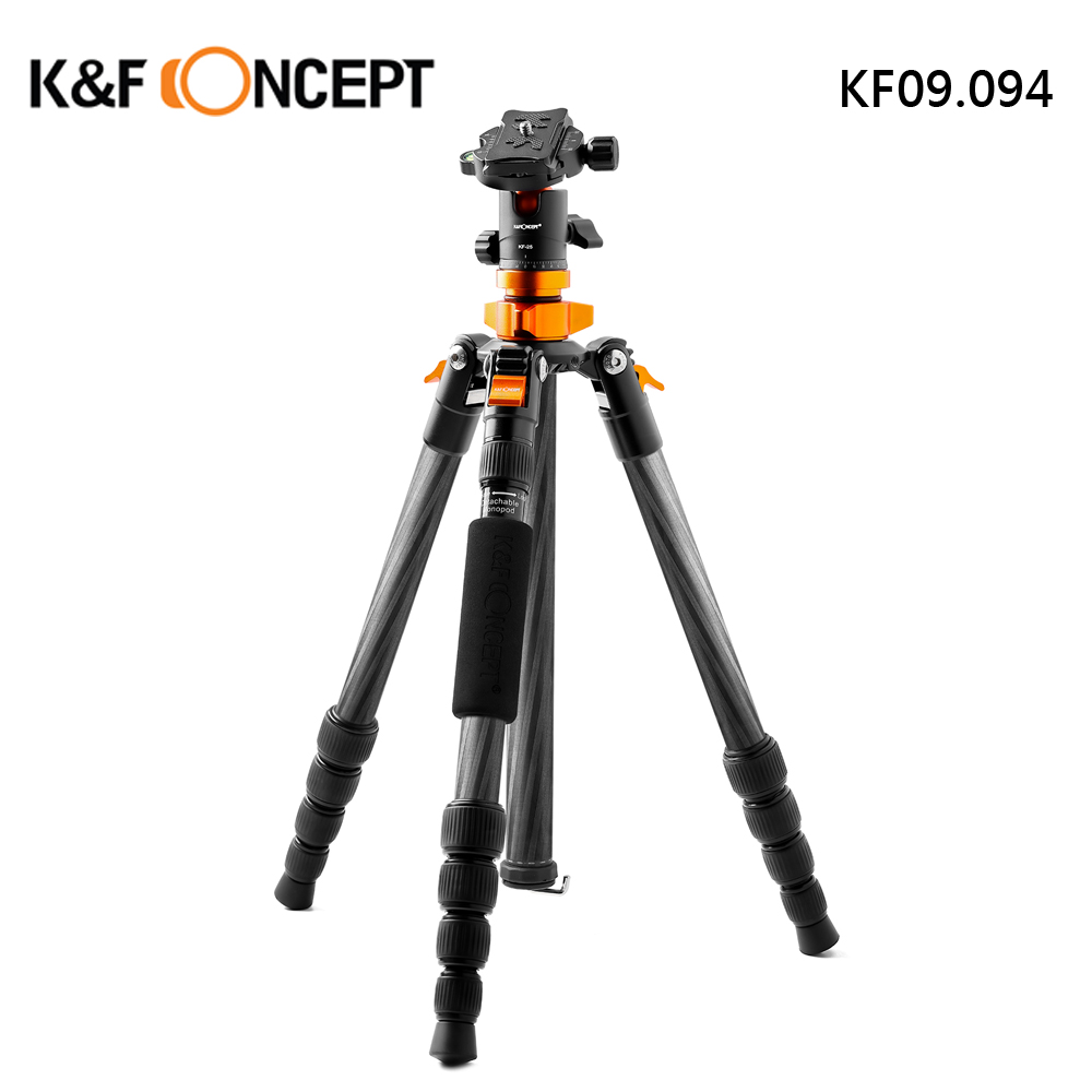 K&F Concept SA225C1 快速者 22mm 5節碳纖維三腳架 球型雲台 KF09.094