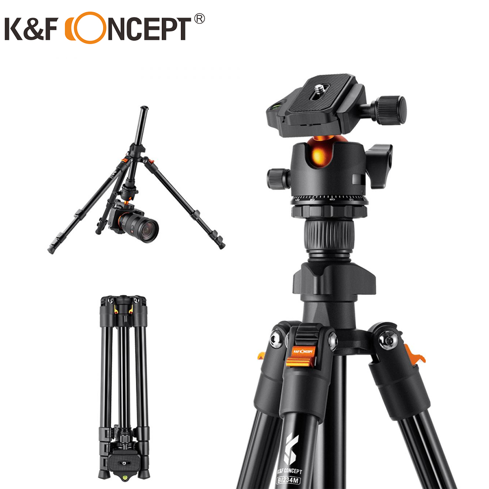K&F Concept 便攜者 板扣式4節鋁合金三腳架 球型雲台 KF09.101