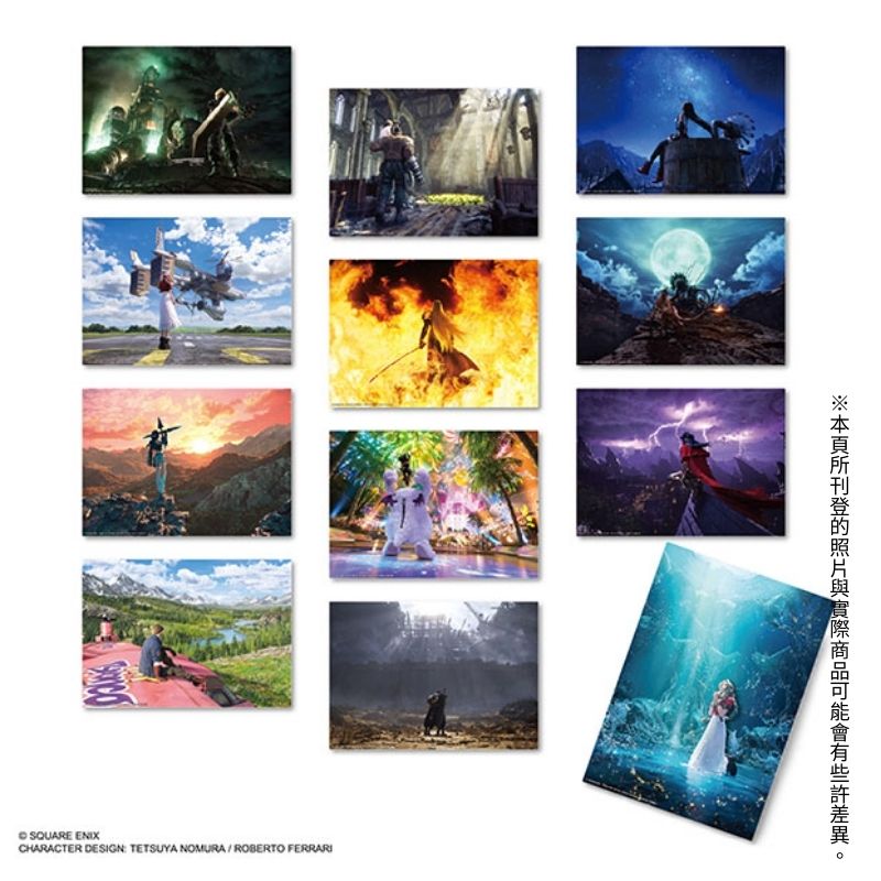 Square Enix 太空戰士 【迷你透明海報收藏集】中盒12入 史克威爾 最終幻想7 重生 FFVII