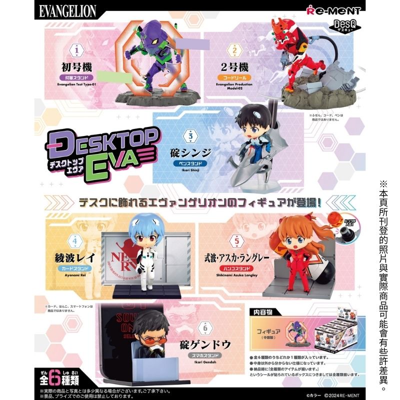 【全套6入組】Re-ment 新世紀福音戰士人 桌上小物 DesQ DESKTOP EVA 盒玩