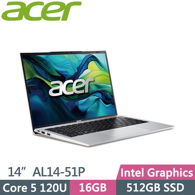 ACER 宏碁 Aspire Lite 14 AL14-51P-52L7 (Core 5 120U/16G/512GB/Win11/14吋) 筆電