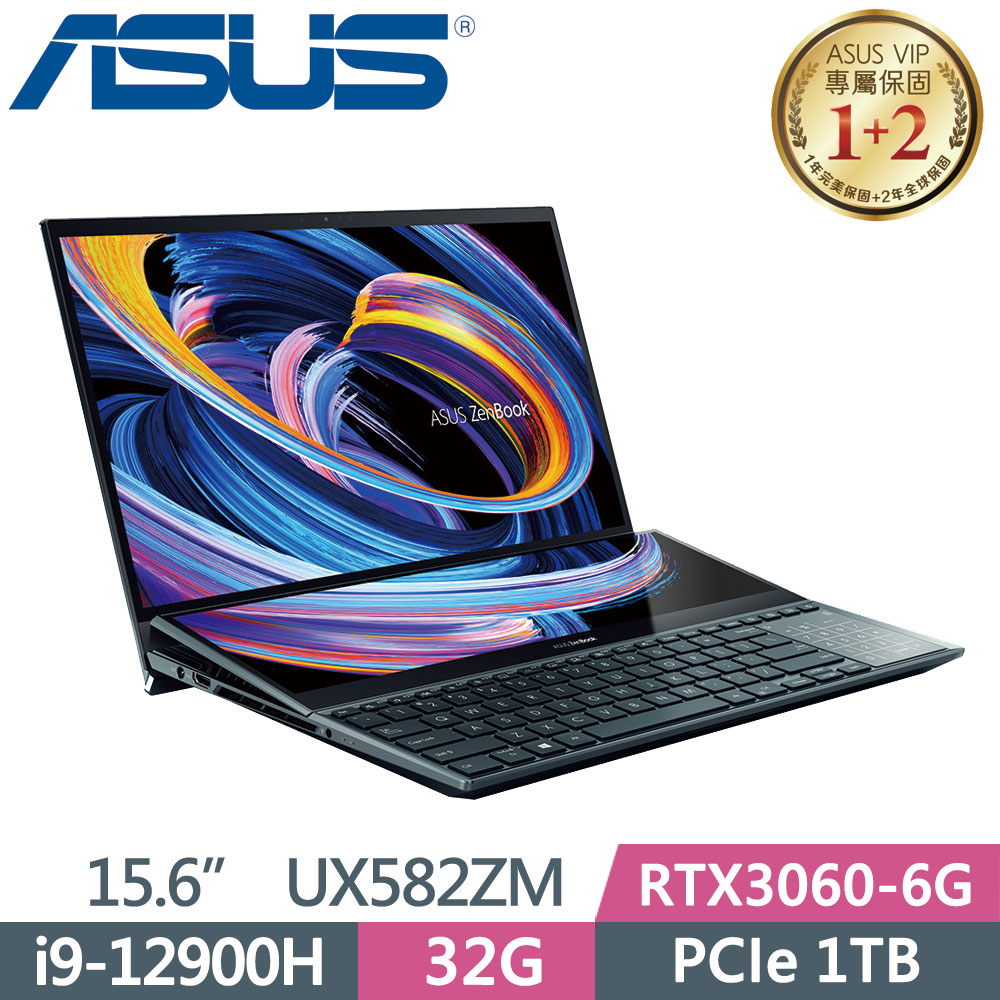 ASUS ZenBook Pro Duo 15 UX582ZM-0021B12900H(i9-12900H/32G/RTX3060/1TB SSD/W11/OLED/15.6)