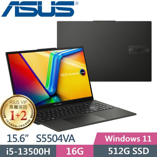 ASUS Vivobook S15 S5504VA-0132K13500H 午夜黑(i5-13500H/16G/512GB PCIe/15.6OLED/W11/EVO)