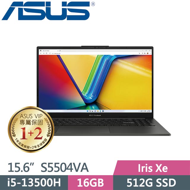 ASUS Vivobook S15 OLED S5504VA-0132K13500H 黑 (i5-13500H/16G/512GB SSD/Win11/15.6吋)