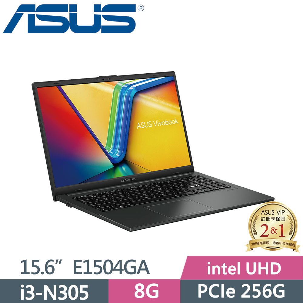 ASUS Vivobook Go 15 E1504GA-0061KN305 混成黑(i3-N305/8G/256G/W11/FHD/15.6)
