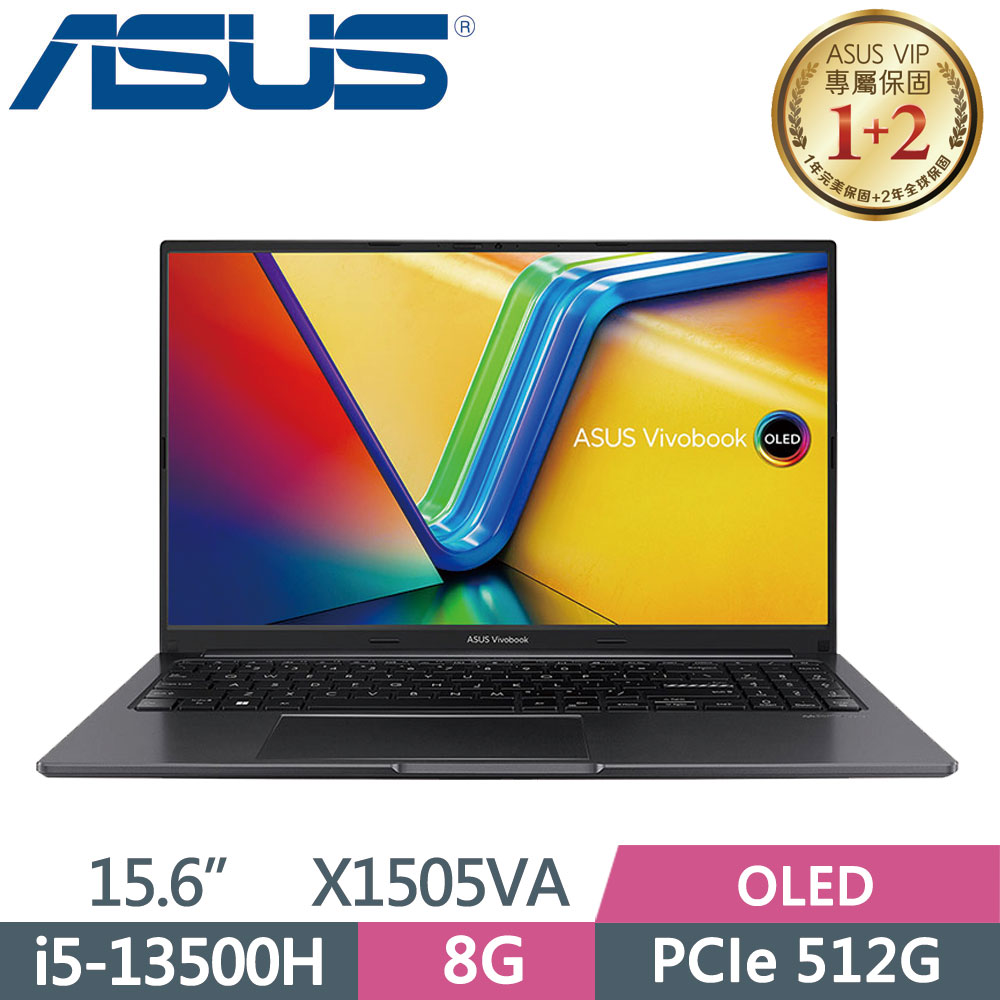 ASUS Vivobook 15 OLED X1505VA-0241K13500H 搖滾黑(i5-13500H/8G/512G SSD/W11/3K/15.6)