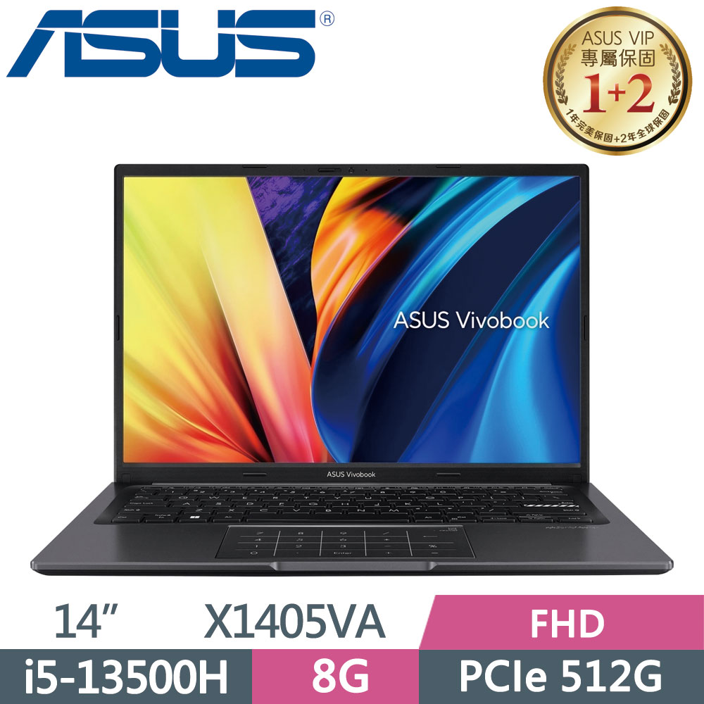ASUS VivoBook 14 X1405VA-0041K13500H 搖滾黑(i5-13500H/8G/512G SSD/W11/FHD/14)