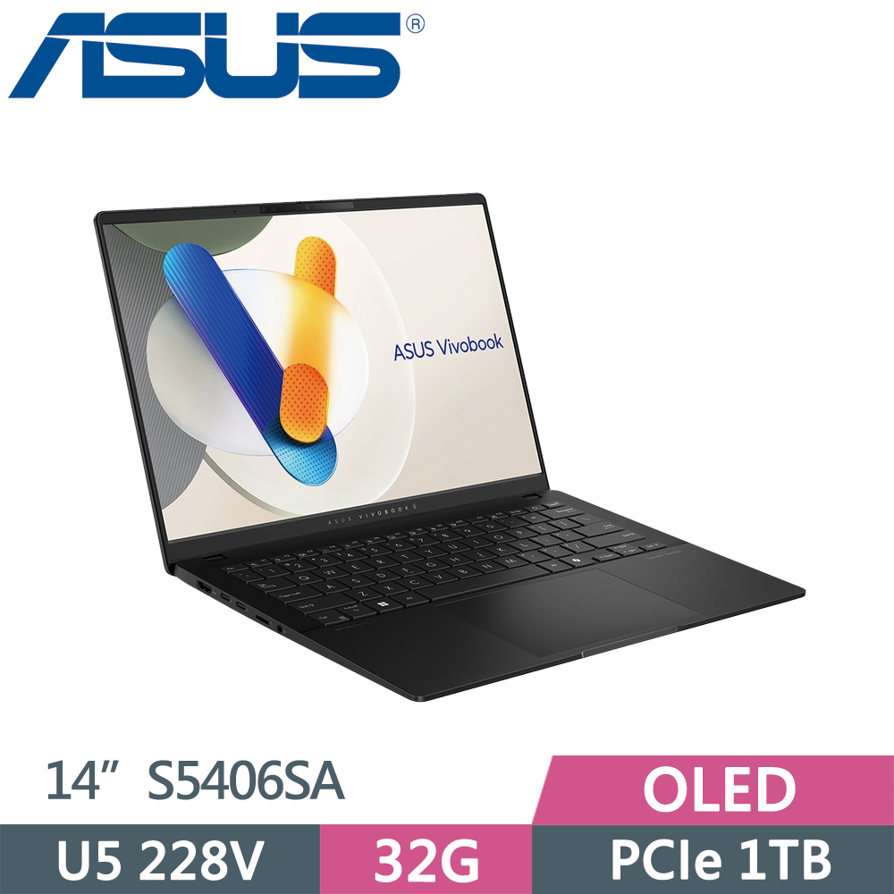 ASUS Vivobook S14 OLED S5406SA-0038K228V 黑 (U5 228V/32G/1T/W11/OLED/14)