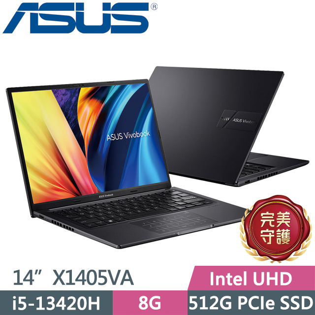 ASUS Vivobook 14 X1405VA-0131K13420H 搖滾黑(i5-13420H/8G/512G SSD/14吋WUXGA/W11)效能筆電