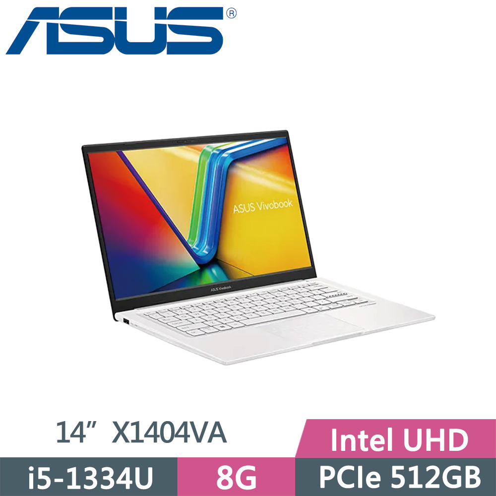 ASUS VivoBook X1404VA-0261W1334U 白 (i5-1334U/8G/512G PCIe/FHD/14/W11)