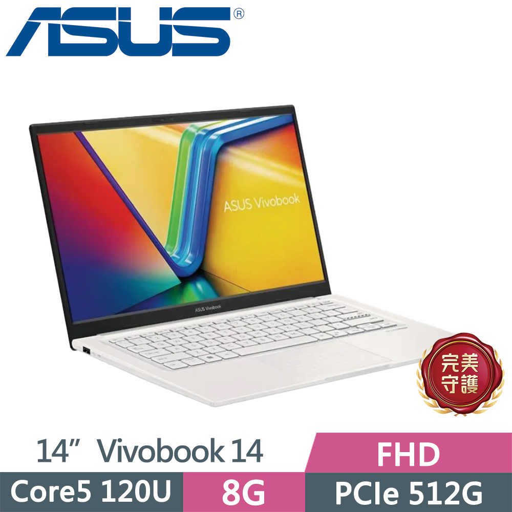 ASUS 華碩 VivoBook 14 X1404VA-0181W120U 白 (Core5-120U/8G/512G SSD/FHD/14/W11)