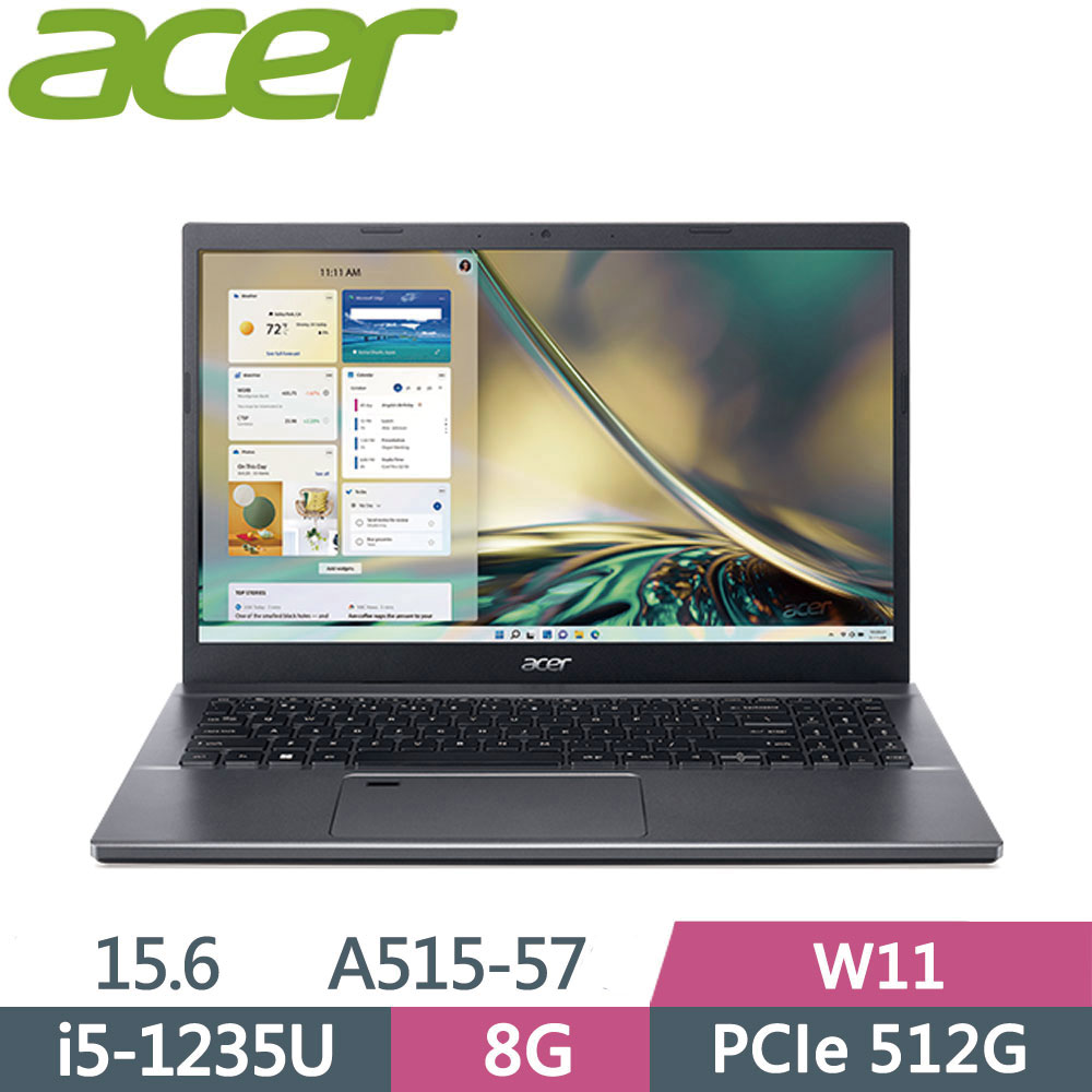 Acer Aspire A515-57-52NZ 灰(i5-1235U/8G/512G SSD/W11/FHD/15.6)
