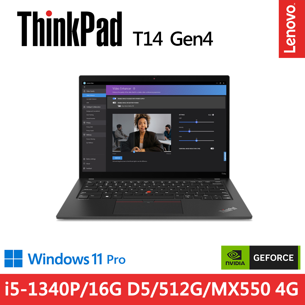 Lenovo ThinkPad T14 Gen4(i5-1340P/16G D5/512G/MX550/WUXGA/W11P/14)