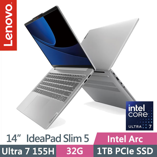 Lenovo IdeaPad Slim 5 83DA006LTW 灰(Ultra 7 155H/32G/1TB/14吋OLED/W11)輕薄AI筆電